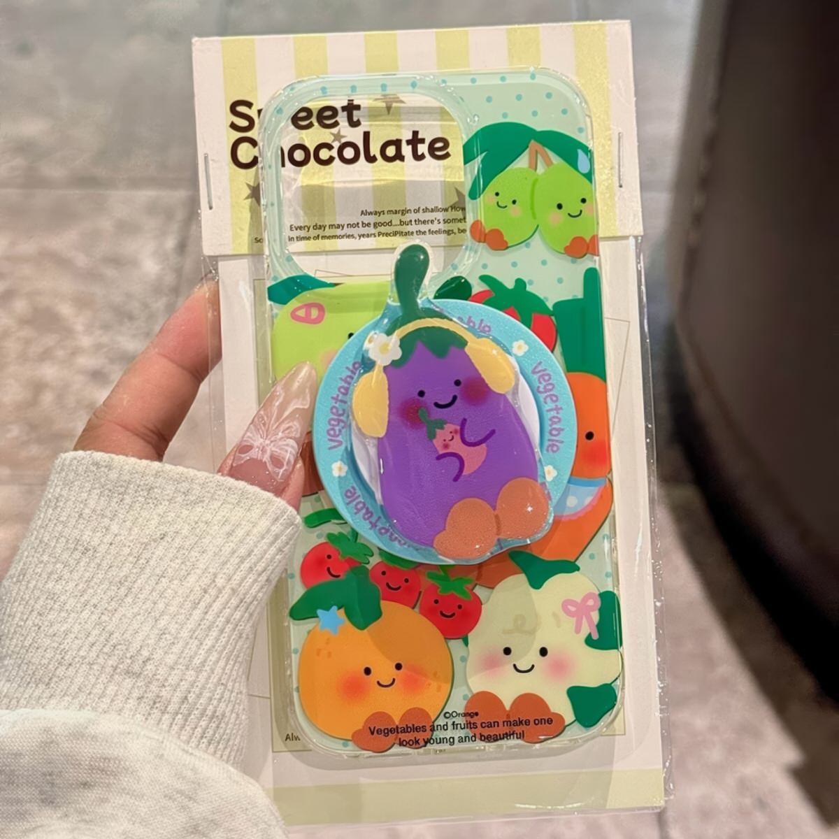 VEGGIE PATCH PHONE CASE WITH EGGPLANT GRIP FOR SMARTPHONE MODELS