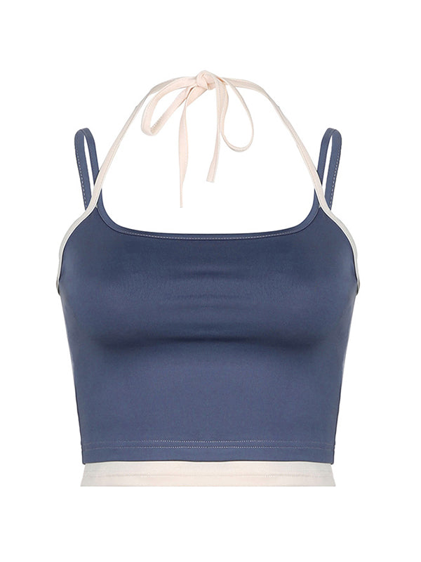 VINTAGE BLUE TANK TOP - VINTAGE BLUE TWO PIECE OUTFIT