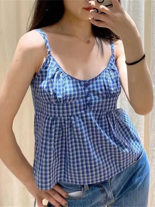 Vintage Rose Floral Multicolor Three-Button Camisole Lace Collar Sweet Outerwear Top - Pattern / S