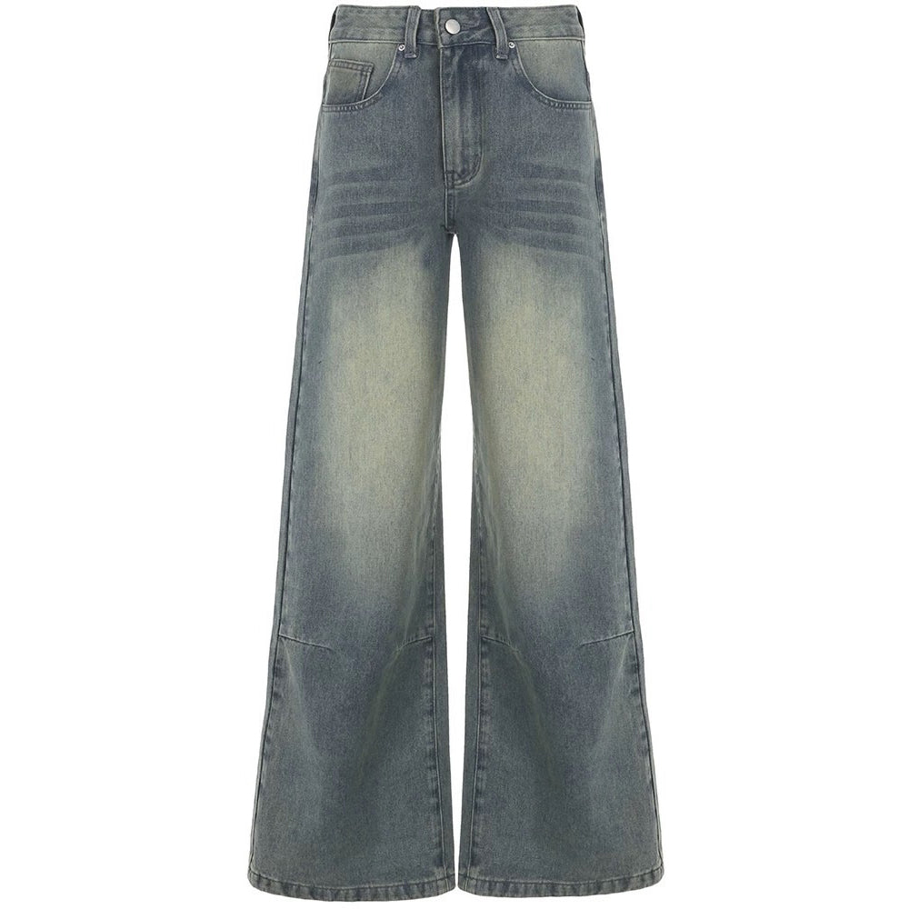 VINTAGE STREETWEAR BAGGY JEANS WITH VINTAGE WASHED FINISH