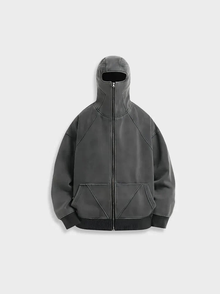 GRAY NINJA HOODIE FOR ULTIMATE COMFORT IN STYLE