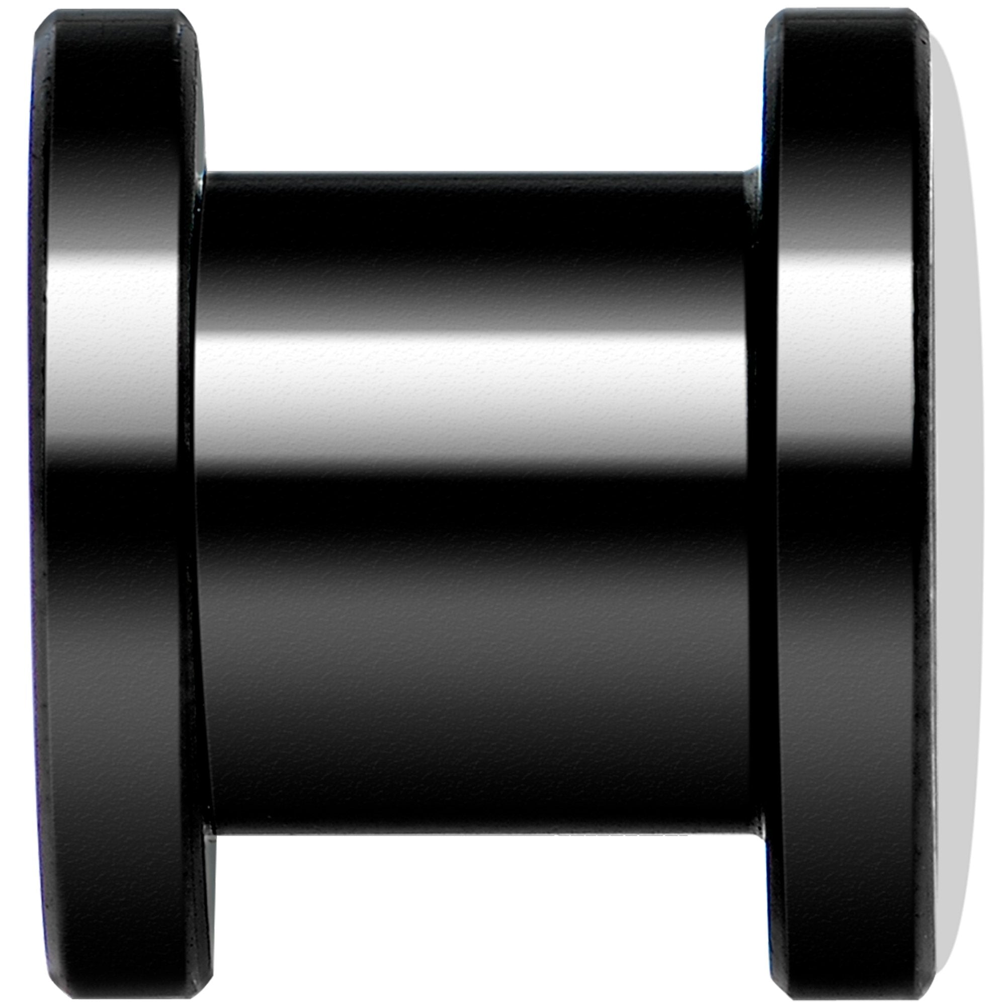 Green Black Skull Black Anodized Screw Fit Plug Set 0G