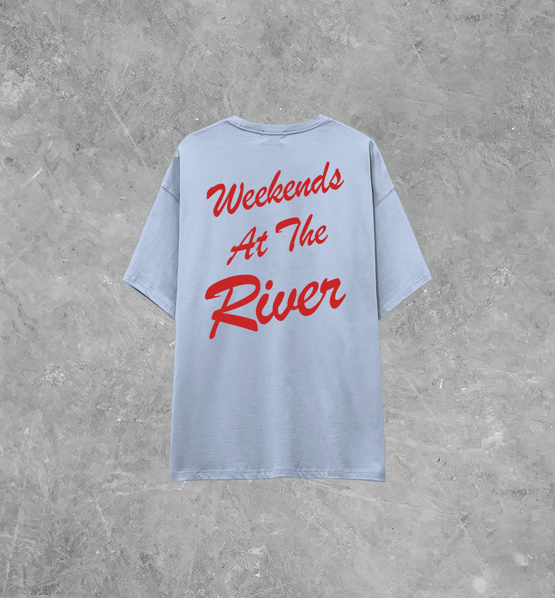 Underground Original Design: Weekends At The River, Summer Lightweight M&O Cotton T-Shirt