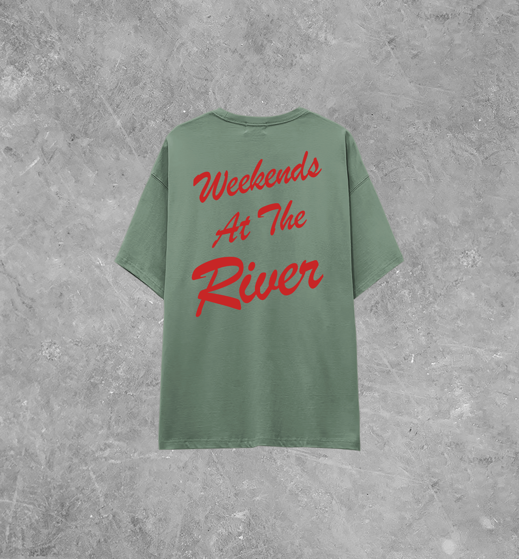 Underground Original Design: Weekends At The River, Summer Lightweight M&O Cotton T-Shirt