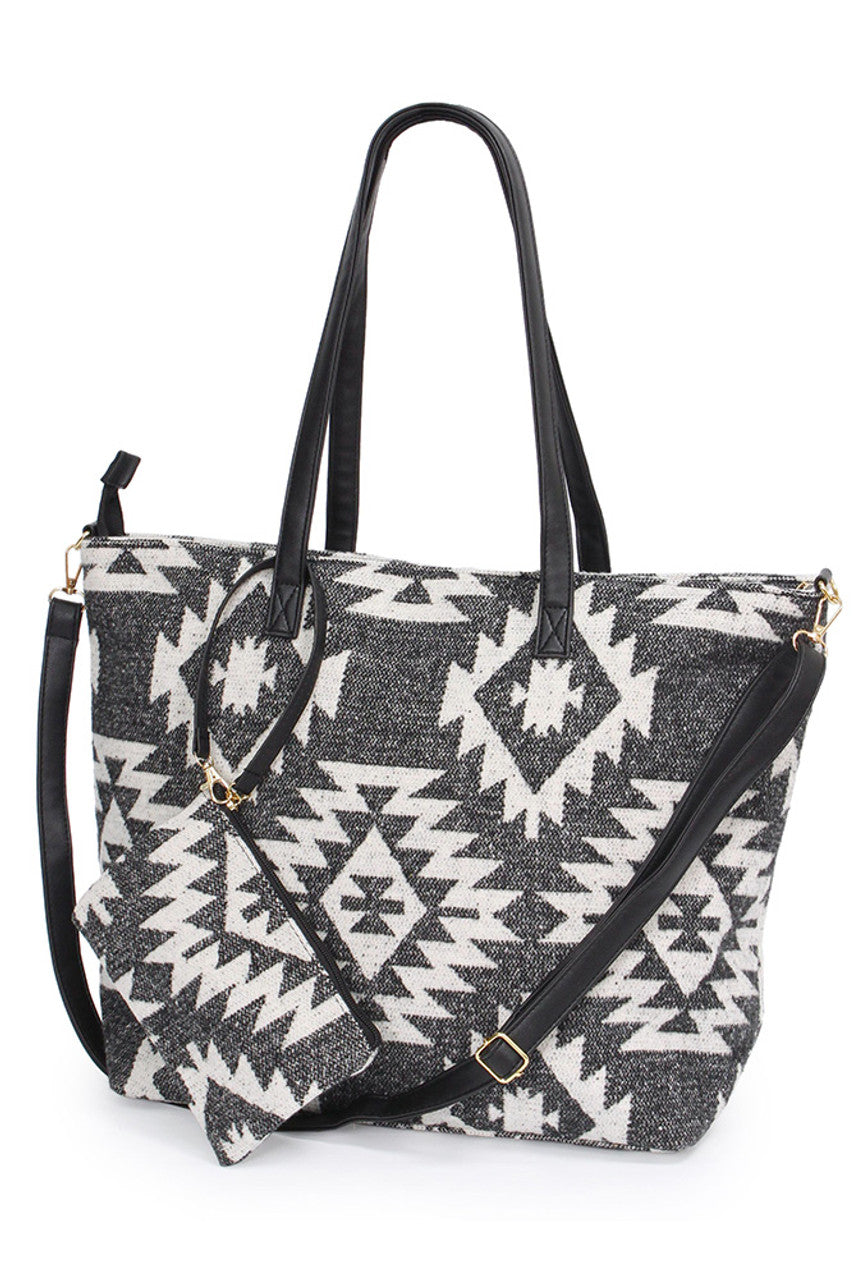 Western Weekend Tote Bag with Pouch