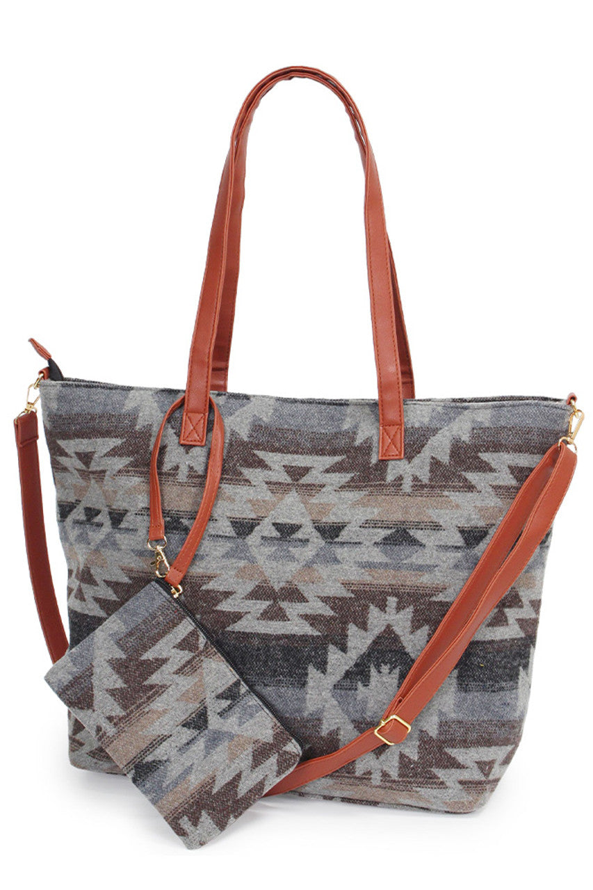 Western Weekend Tote Bag with Pouch