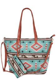 Western Weekend Tote Bag with Pouch