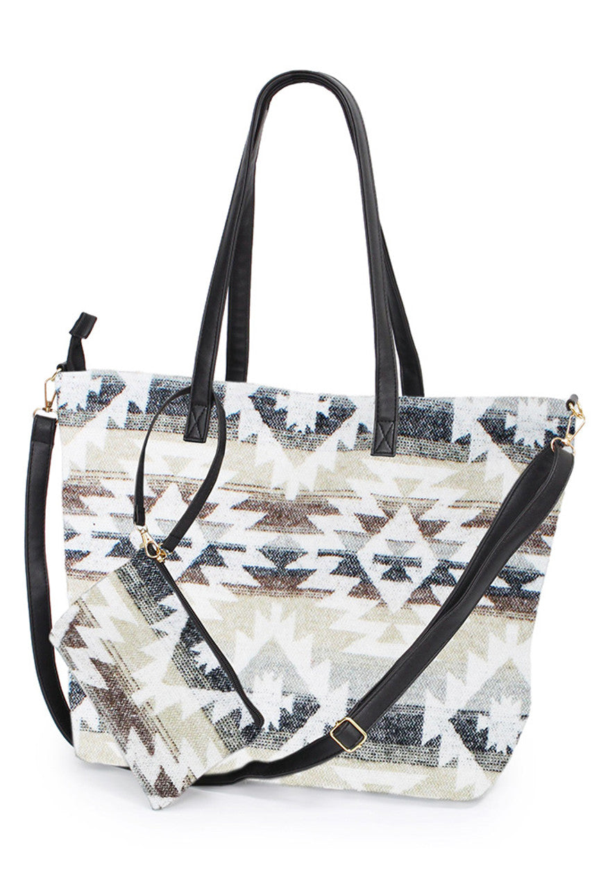 Western Weekend Tote Bag with Pouch