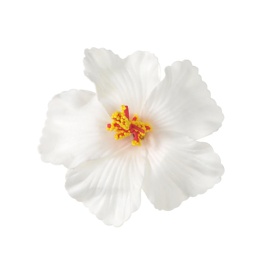 WHITE AND BLUE HIBISCUS HAIR FLOWER FOR ELEGANT HAIR ACCESSORIES