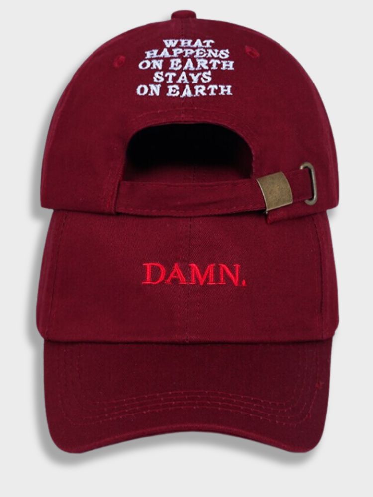 WHITE BASEBALL CAP WITH EMBROIDERED TEXT FOR FASHION-FORWARD INDIVIDUALS