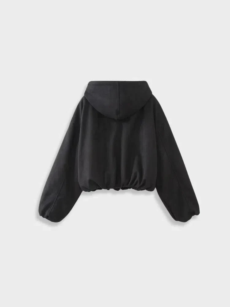 WHITE HOODED BOMBER JACKET MIT UNSERER STREETWEAR JACKE