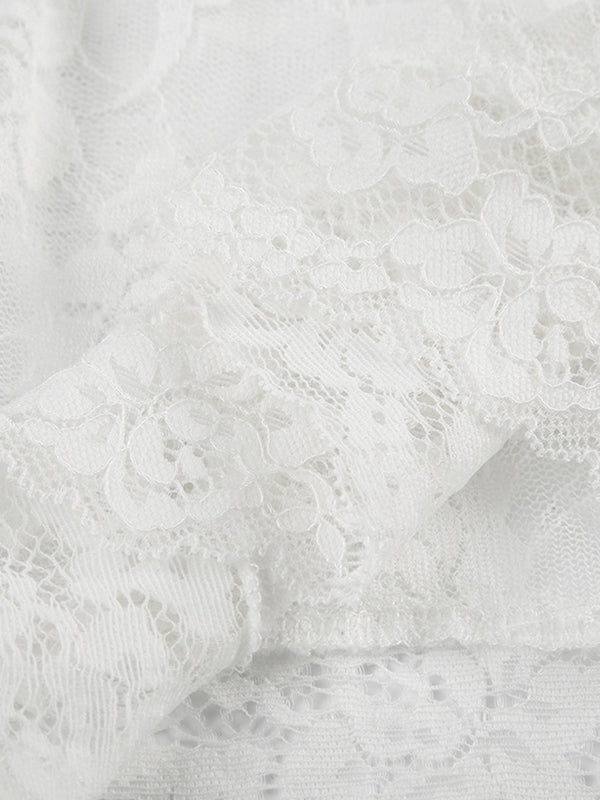 WHITE LACE CAMISOLE SLIM FIT SLEEVELESS DESIGN