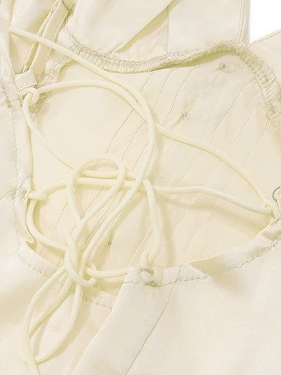 WHITE MINI DRESS WITH RUFFLES FOR SLIM FIT AND ALL-DAY COMFORT