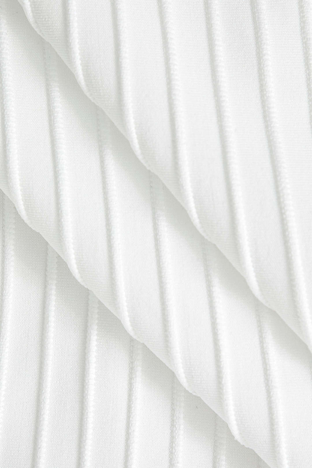 WHITE RIBBED KNIT MINI DRESS WITH RUFFLE TRIM AND BELL SLEEVES