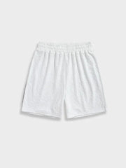 WHITE TERRY CLOTH SHORTS ELEGANT CASUAL SHORTS OFFER