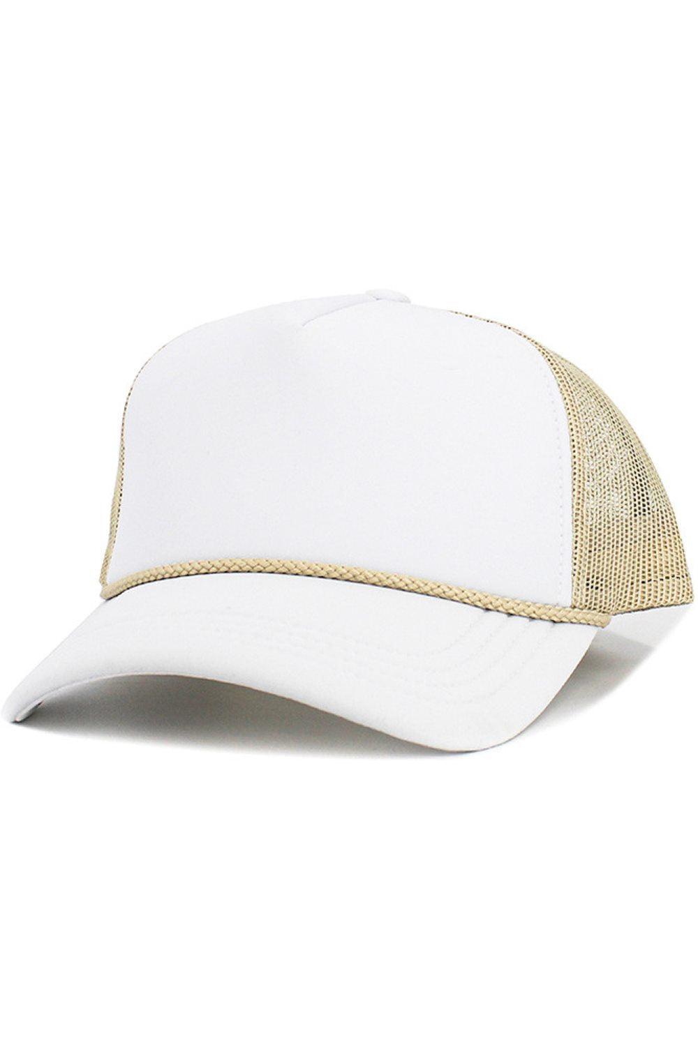 Two Tone Foam Rope String Trim Trucker Hat
