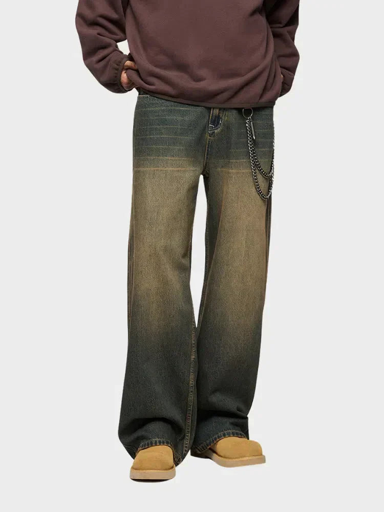 WIDE-LEG ACID-WASH JEANS UNISEX DENIM ESSENTIALS