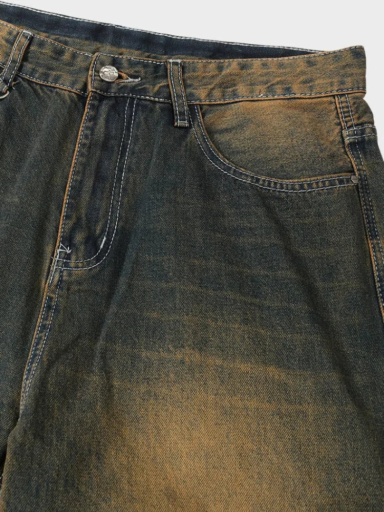 WIDE-LEG ACID-WASH JEANS UNISEX DENIM ESSENTIALS