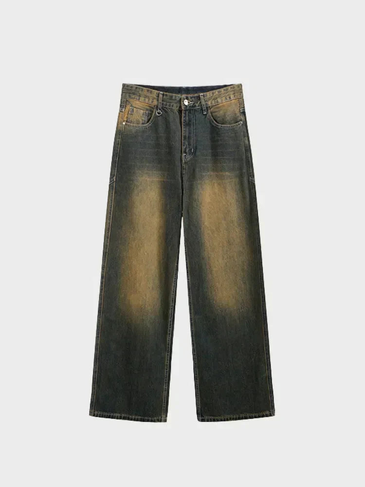 WIDE-LEG ACID-WASH JEANS UNISEX DENIM ESSENTIALS
