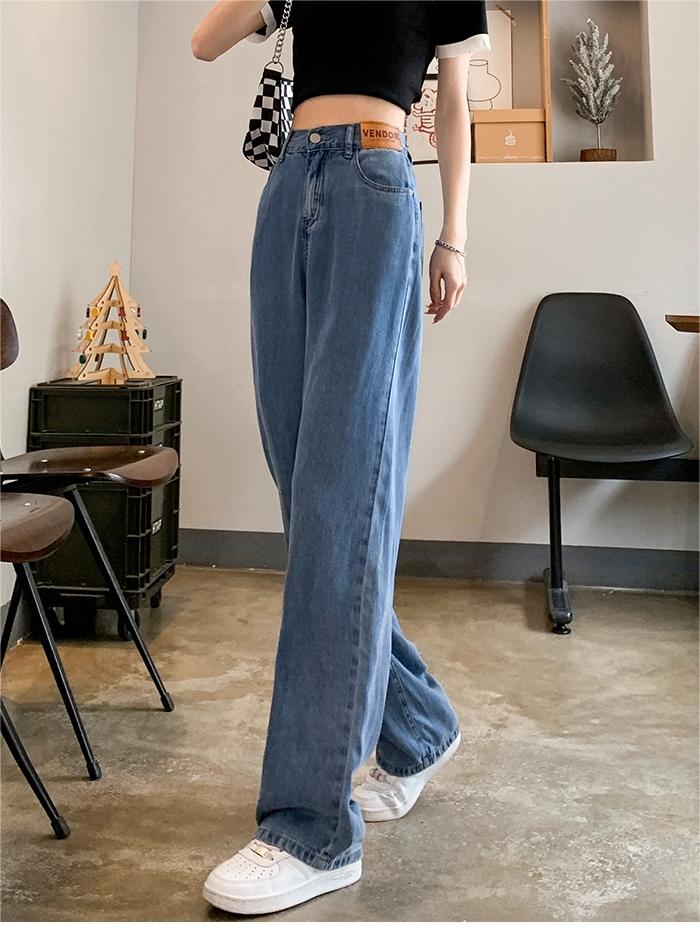 WIDE-LEG DENIM JEANS HIGH WAIST LYOCELL FOR EFFORTLESS STYLE