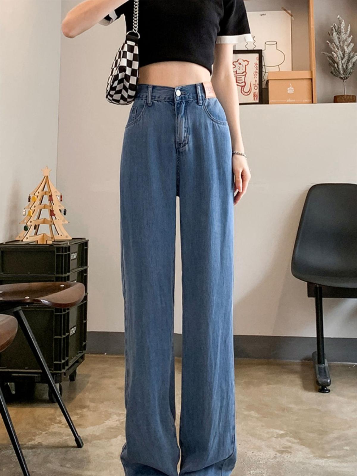 WIDE-LEG DENIM JEANS HIGH WAIST LYOCELL FOR EFFORTLESS STYLE