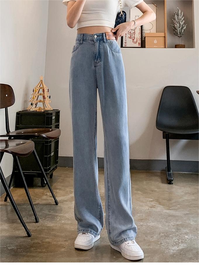 WIDE-LEG DENIM JEANS HIGH WAIST LYOCELL FOR EFFORTLESS STYLE