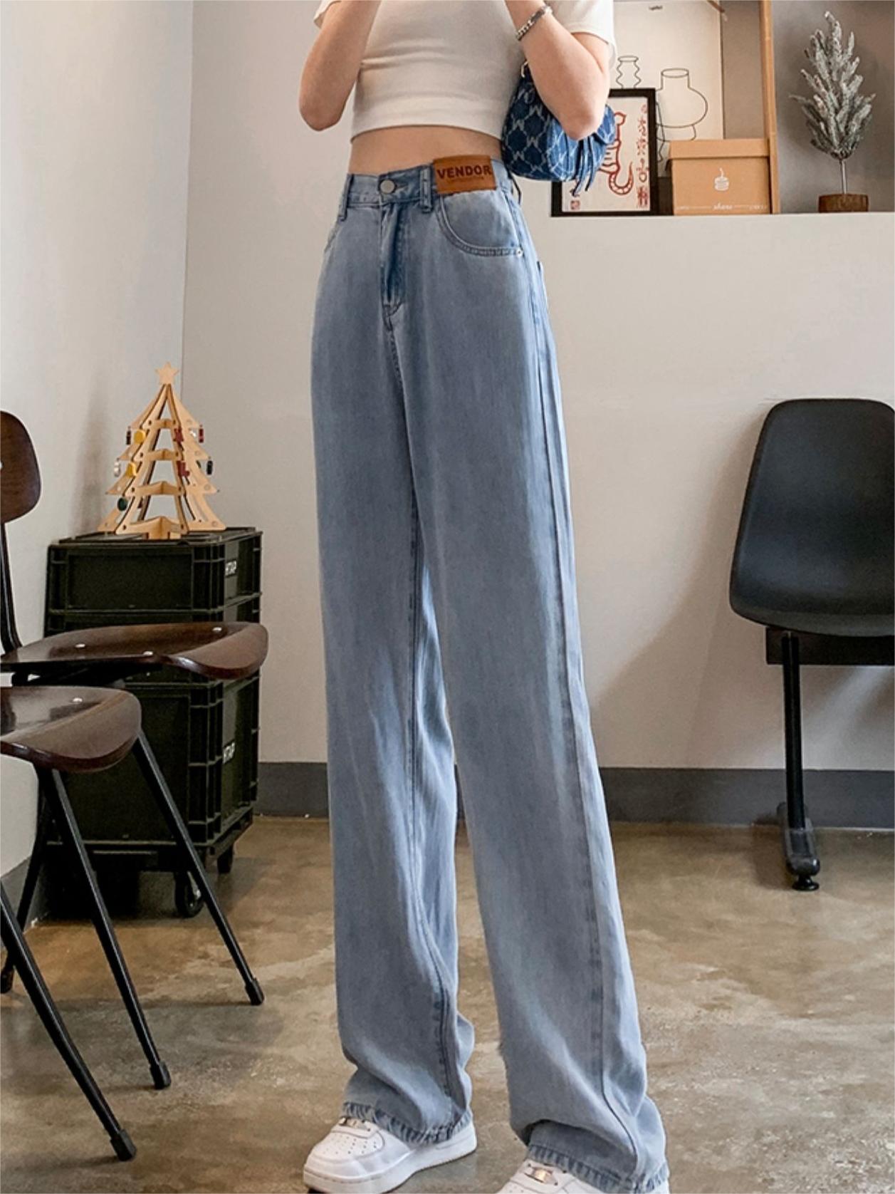 WIDE-LEG DENIM JEANS HIGH WAIST LYOCELL FOR EFFORTLESS STYLE