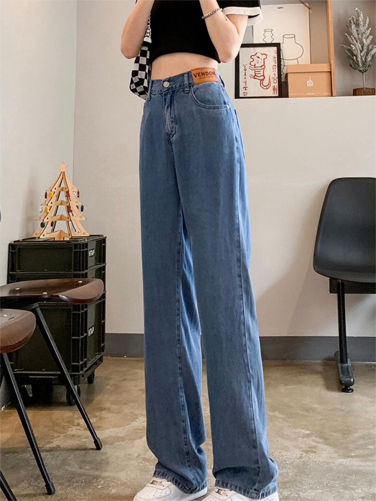 WIDE-LEG DENIM JEANS HIGH WAIST LYOCELL FOR EFFORTLESS STYLE