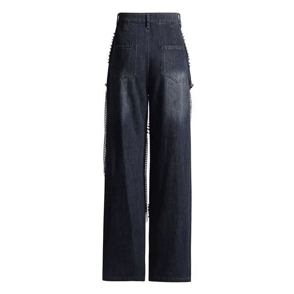 WIDE-LEG JEANS FOR URBAN EDGE AND CASUAL OUTINGS WITH MODEL BEHAVIOR CHAIN