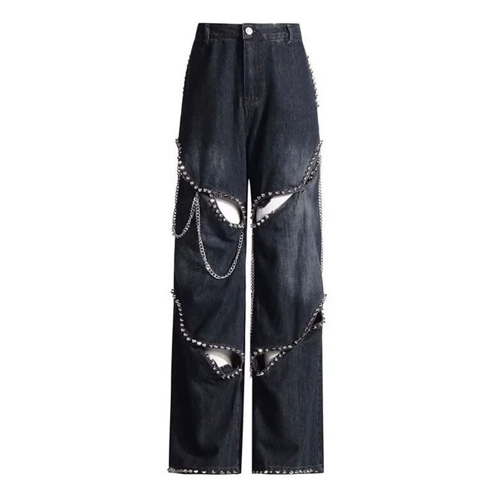 WIDE-LEG JEANS FOR URBAN EDGE AND CASUAL OUTINGS WITH MODEL BEHAVIOR CHAIN
