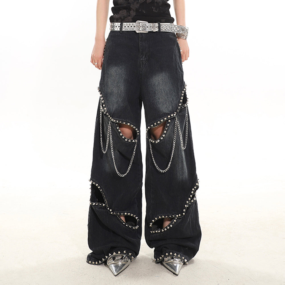 WIDE-LEG JEANS FOR URBAN EDGE AND CASUAL OUTINGS WITH MODEL BEHAVIOR CHAIN