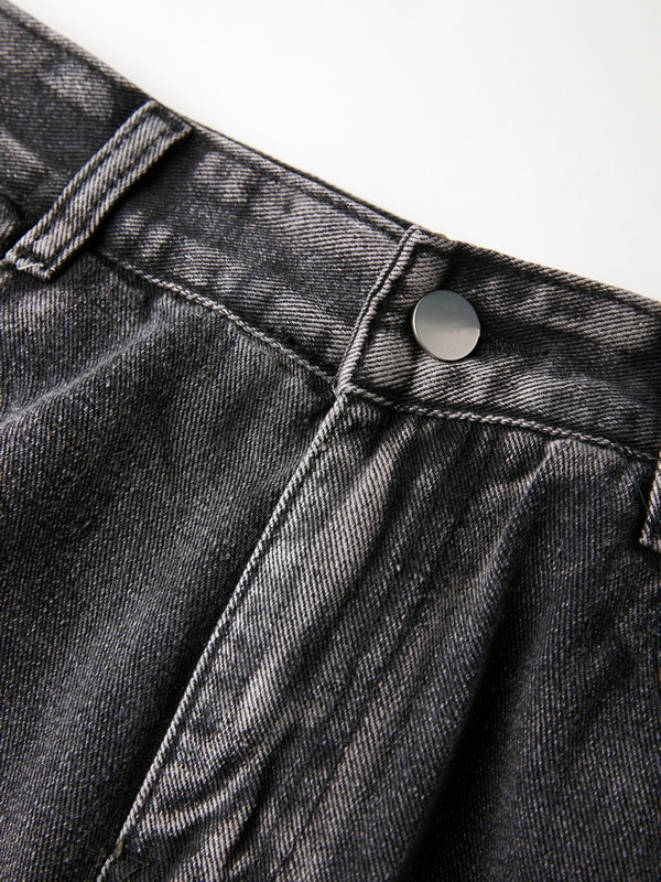 WIDE-LEG JEANS - RIPPED GRAY VINTAGE APPEAL FOR EFFORTLESS STREET STYLE