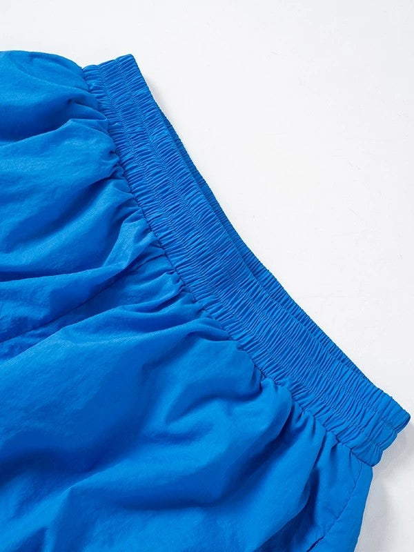 WIDE LEG PANTS IN BLUE - BAGGY WIDE LEG CUT DESIGN