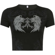 WINGED GRAPHIC CROP TOP AESTHETIC ANGEL WINGS