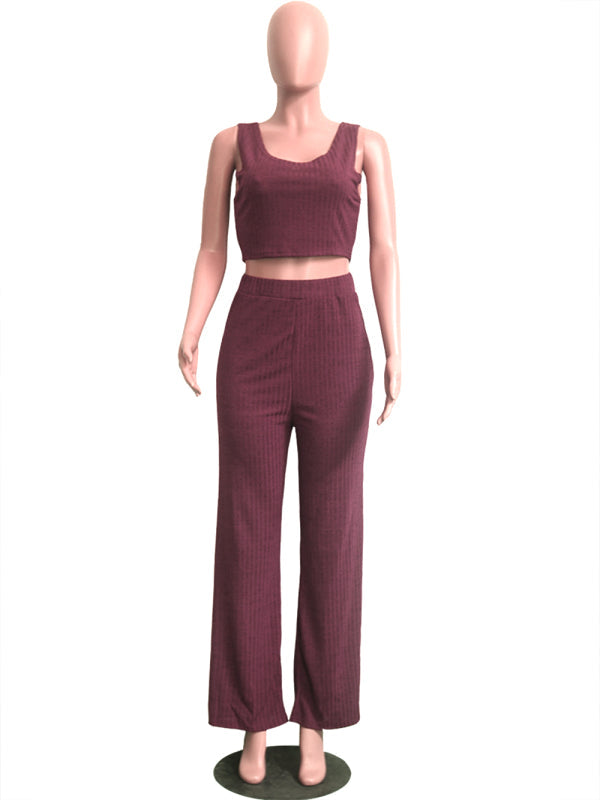 Women’S Autumn And Winter Fashion Sexy Pit Strip Set