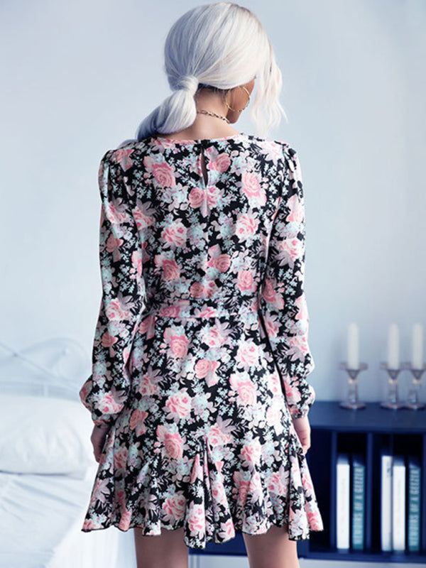 women’s autumn and winter short skirt new outer wear long sleeve dress