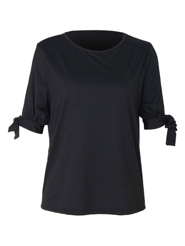 Women’s black top with hollow shoulders