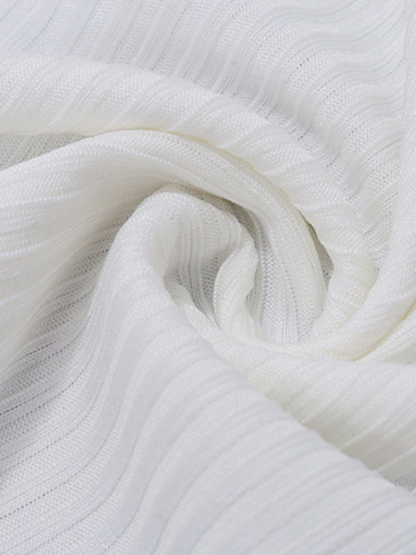 Women’s Bow Tie Thread Slim Fit Flared Long Sleeves