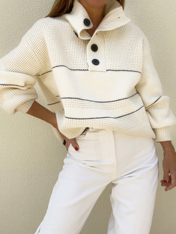 Women’s Button-Up Knitted Casual Sweater