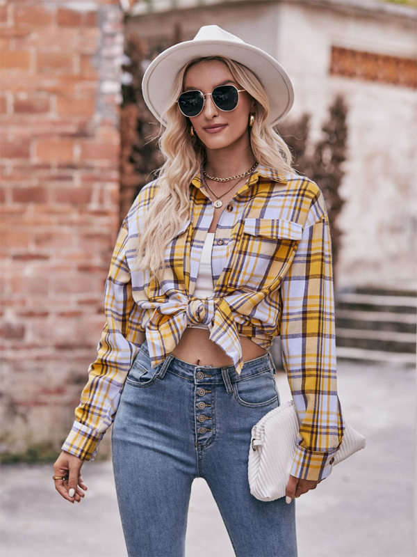 Women’s Casual Fashion Oversize Loose Plaid Shirt