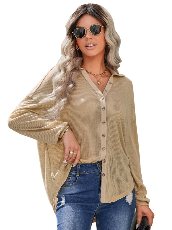 Women’s casual knitting thin loose shirt top