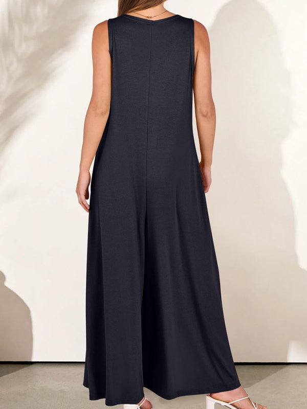 Women’s casual pocket thin jumpsuit