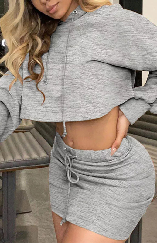Women’S Casual Sports Sweater Suit Skirt