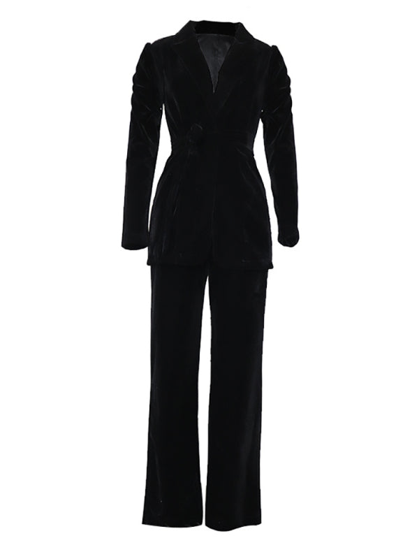 Women’s Chic Tailored Long Sleeve Blazer Set
