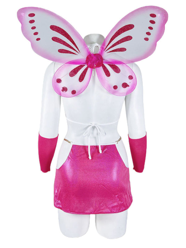 Women’s Cute Navel-Baring Buttocks Sexy Uniform with Wings Sexy Underwear Set