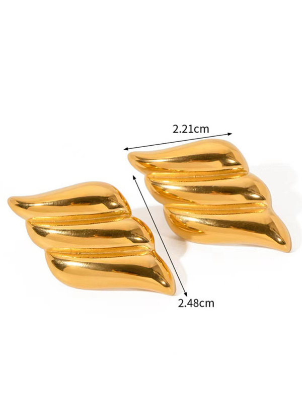 Women’s earrings retro simple gold angel wings design earrings