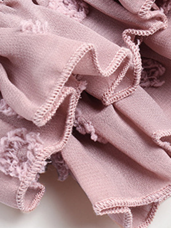 Women’s Elegant Lace Stand Collar Puff Sleeve Shirt