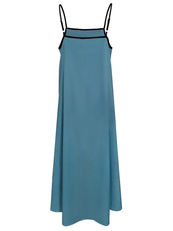 Women’s Fashion Casual Suspender Dress with Pockets