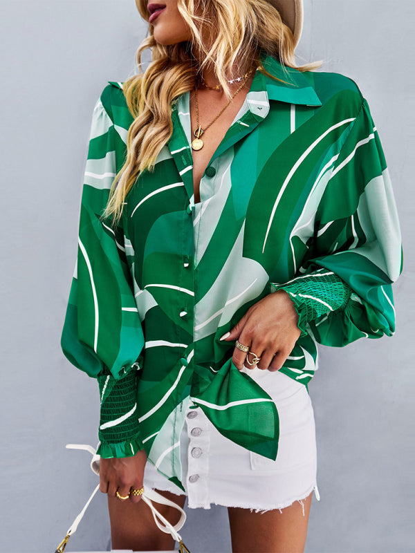 Women’s fashion commuter long sleeve versatile Shirt Top