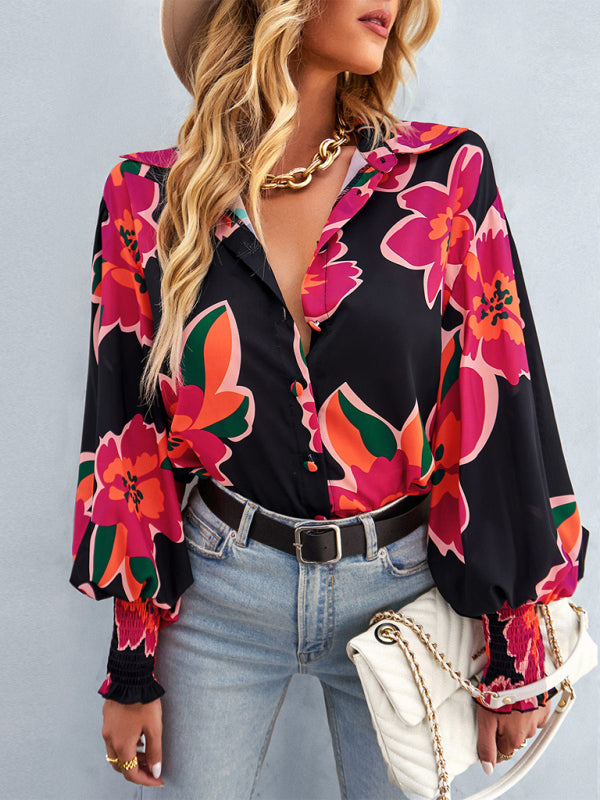 Women’s fashion commuter long sleeve versatile Shirt Top